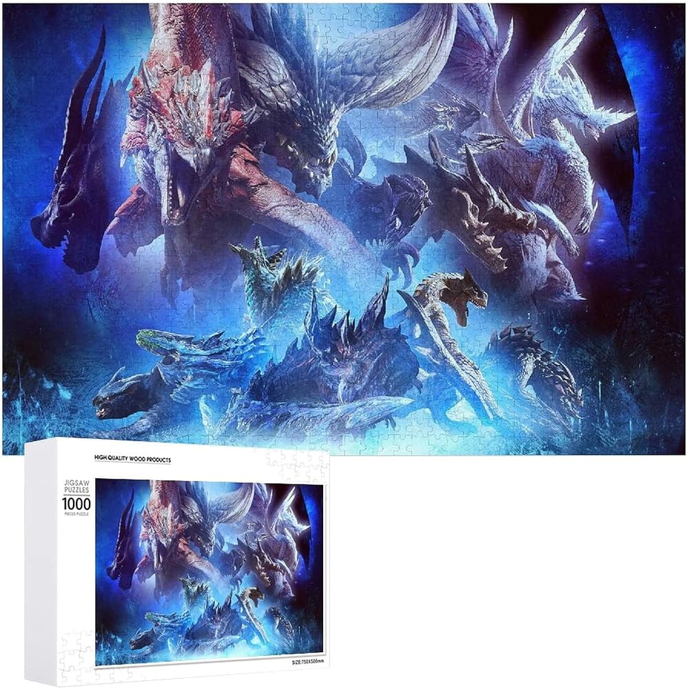 Monster Hunter Rise Jigsaw Puzzle - Manga-themed Jigsaw Puzzle for Kids: Advanced Jigsaw Puzzle f...