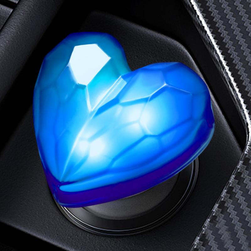 USB LED Car Light Auto Interior Atmosphere Light Heart Car Lights Interior Ambient Lighting Decor Color Changing Atmosphere Lamp
