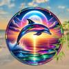 Vibrant Dolphin Window Decoration for Home and Office. An Ideal Gift for Family and Friends.