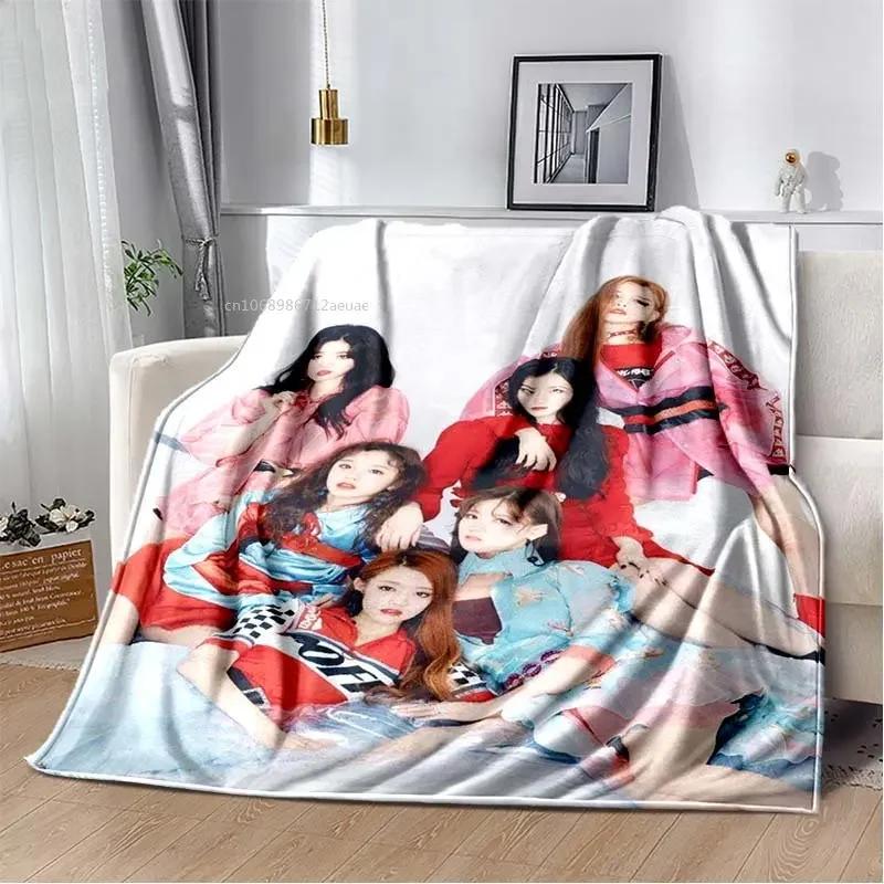 Ineve Tomboy Korean Music Girl Group (G) I-DLE Flannel Throw Blanket Ultra Soft Thin Blanket Living Room Bedroom Sofa Covers