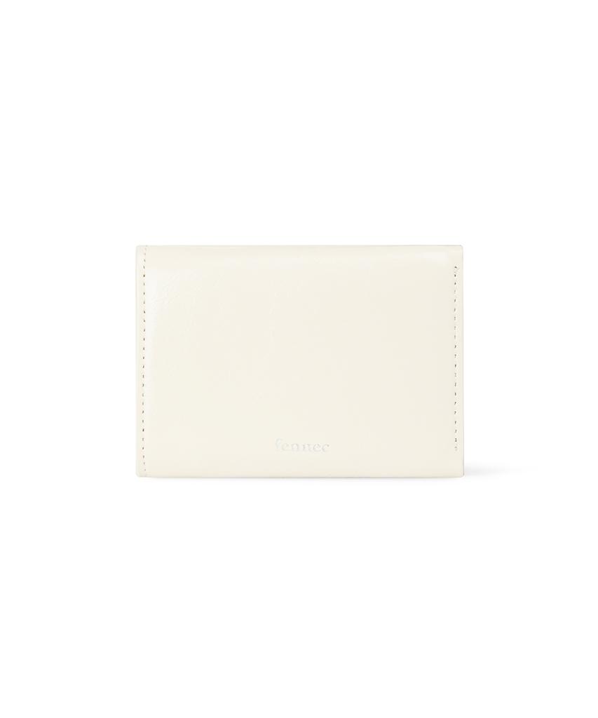 Fennec Crinkle Triangle Triple Wallet - Vanilla
