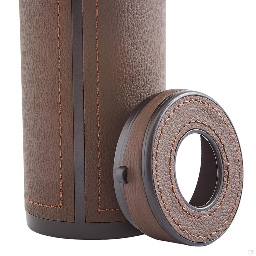 Tube, Cylinder Tissue Box ,PU Leather Round Tissues Container for Car Cup Holder