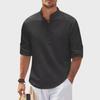 European and American Men's Long-Sleeve Stand-Up Collar Pineapple Check Shirt