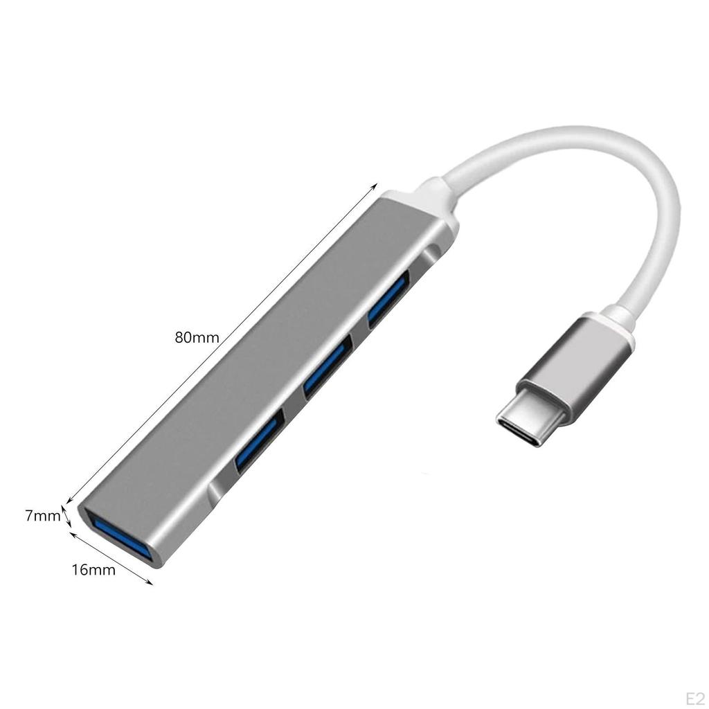 Sleek USB C Hub with 4 Ports for Seamless Data Transfer And Audio Connectivity