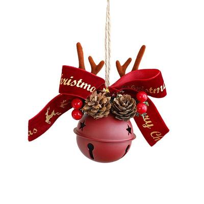Weihnachtsglocke Geweih Schleife Tannenzapfen Glocke Gemischter Anhänger Weihnachtsbaum Schaufenster Auto Hängedekoration
