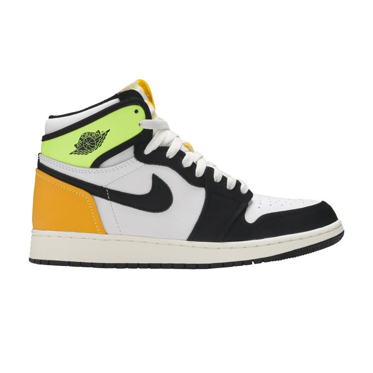 Jordan 1 Retro High Белый Черный Вольт Университет Золото (GS) 38