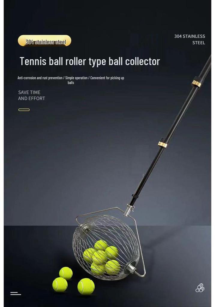 Telescopic Tennis Ball Retriever - Adjustable, Portable, No-Bend Design