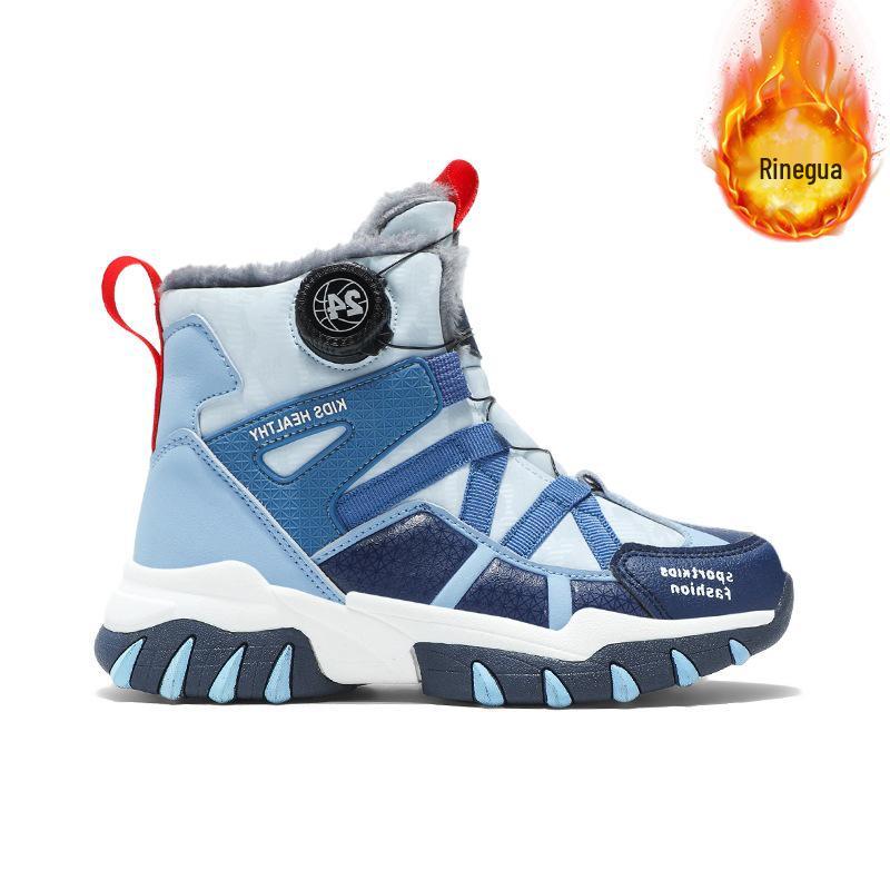 Kız Çocuk 2025 Kışlık Pamuklu Yüksek Bilekli Kar Botu - Kadife Destekli, Sıcak, Kalınlaştırılmış, Spor İçin Hazır, Dağcılık Ayakkabısı