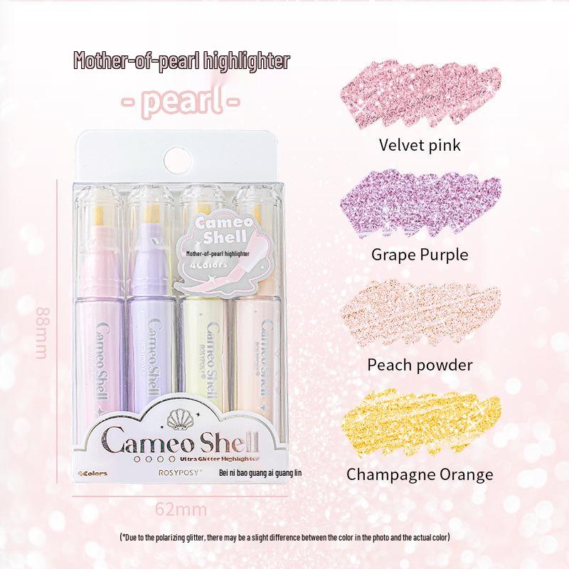 RosyPosy Bling Heart Fluorescent Highlighter Pen for Journaling