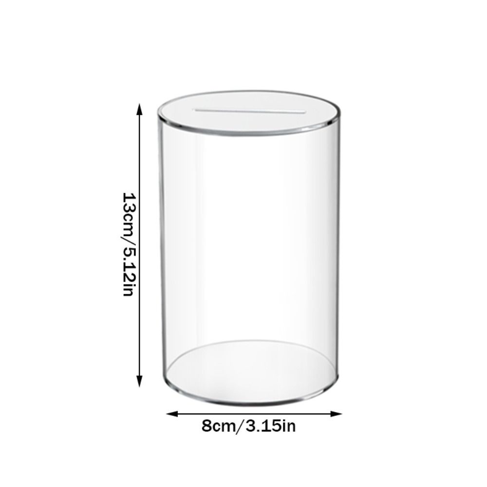 Clear Piggy Bank Acrylic Coin Container New Change Jar  for Adults Kids