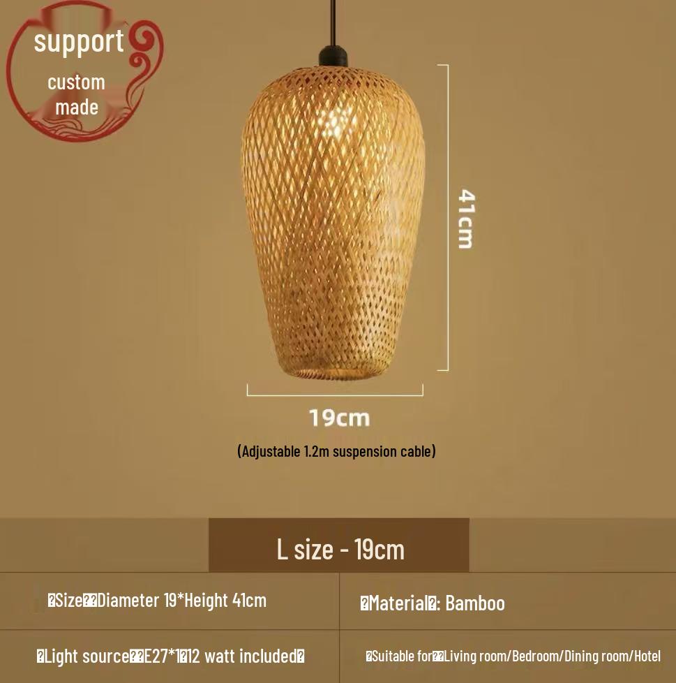 Bamboo Weaving Pendant Lamp - Zen Tea Room & Restaurant Lighting, New Chinese Style Rattan Lantern
