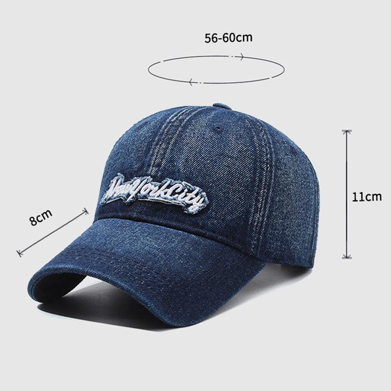 Embroidery Denim Baseball Cap Men Women Spring Summer Sun Hat Cap Snapback Hat Sun Visor Hats Fishing Hat Peak Cap