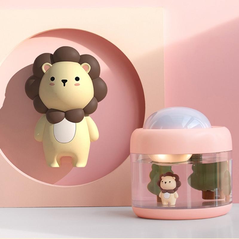 Portable 3 in 1 Air Humidifier with Rotation Projection & Atmosphere Lamp Adorable-design Girlfirend Gift for Bedroom