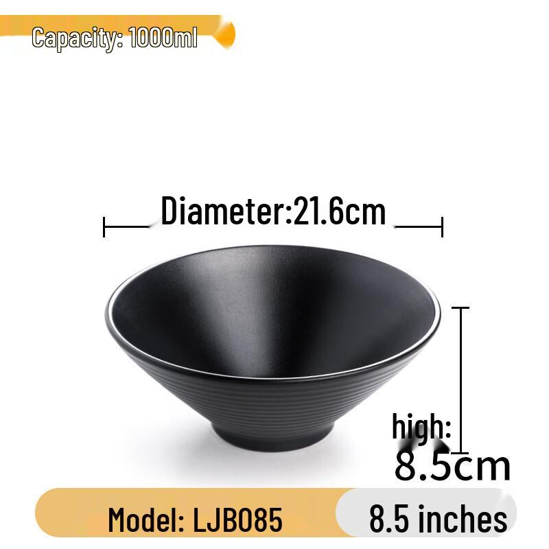 Japanese Style Imitation Porcelain Melamine Ramen Bowl