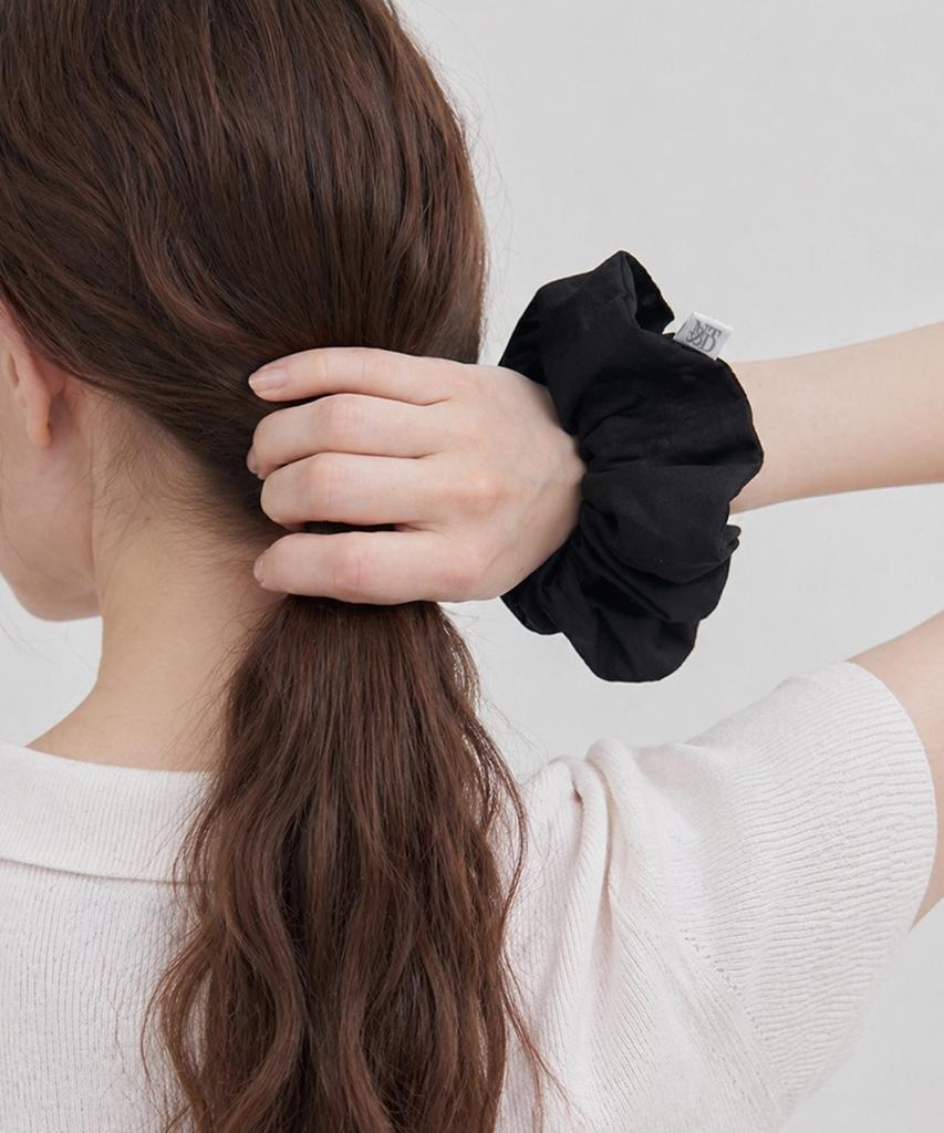 Nuart Studio Marie Cotton Hair Scrunchie_Black/White
