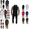 Classic Men Tracksuit Set With Hooded Pullover And Adjustable Jogging Pants