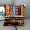 Painted Character Series Digital Printing Short Plush Pillow Covers Decorative For Car Sofa Office Cushion Cover Home Goods