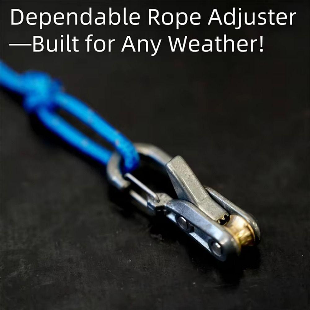 Lock Buckle Paracord Adjusters Non-Slip Cable Puller Multifunctional Rope Tension Adjuster  Outdoor