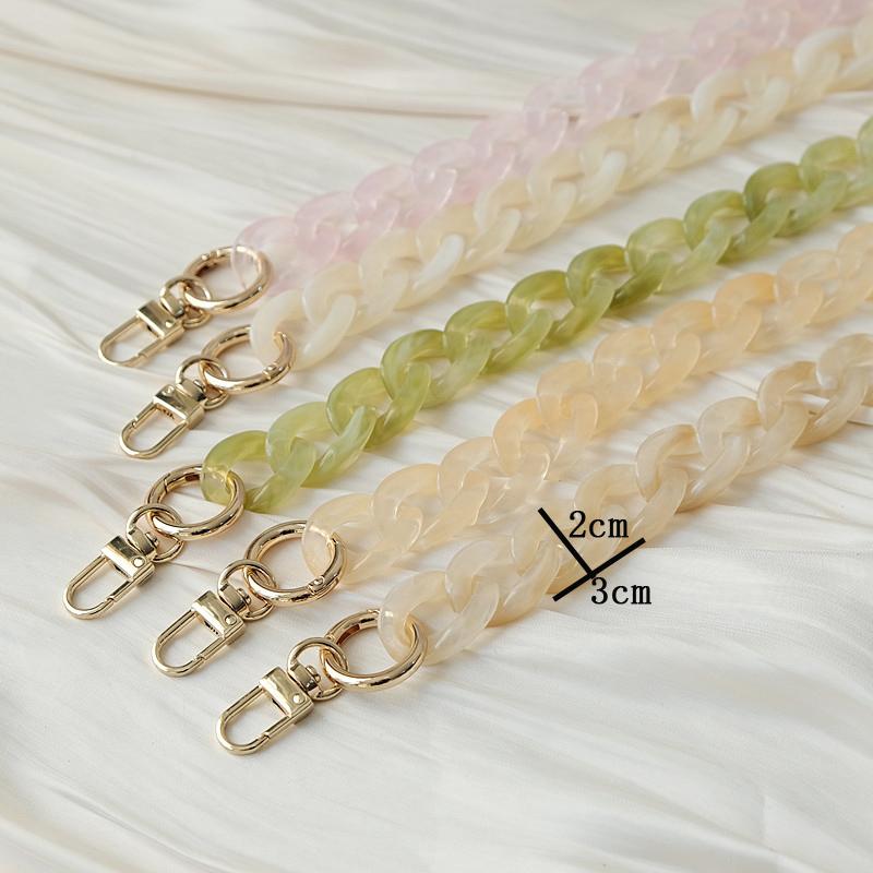 New Phone Accessory Detachable Parts Chain Orange Green Crossbody Resin Luxury Strap Phone Case Chains Acrylic Shoulder Lanyard Hanging Chain