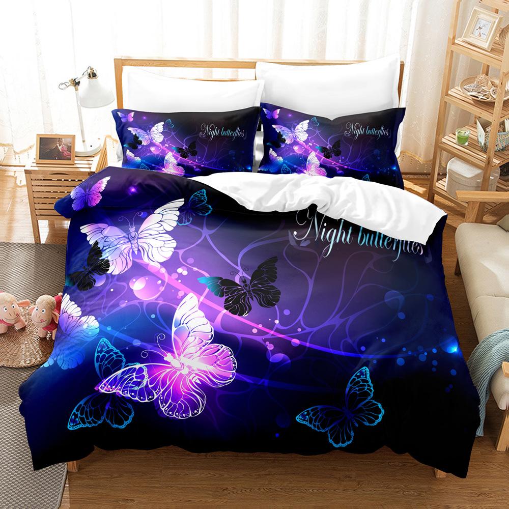 Quilt Cover 3D Three-Piece Kit Digital Printing Thickened Two-Piece Bedding