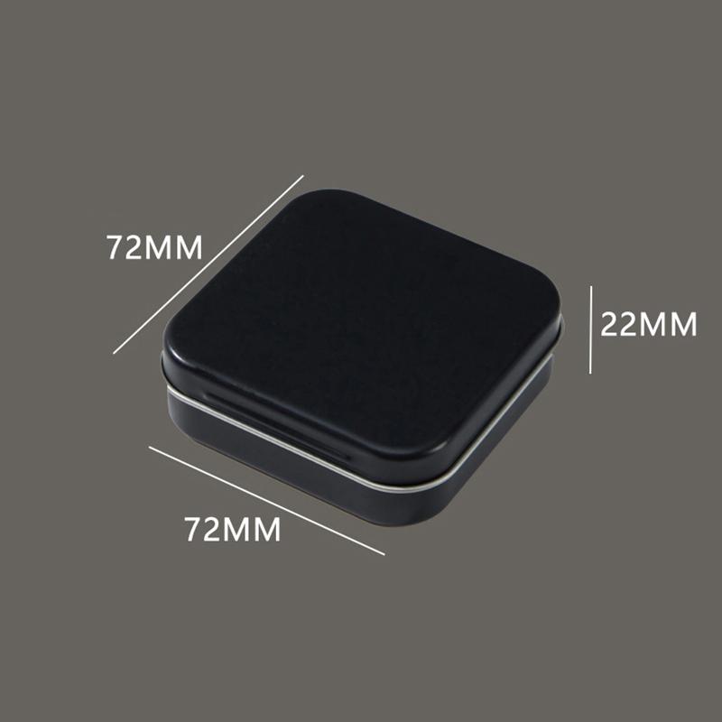 Portable Square Flip Metal Tin Storage Box Durable Rust-free Container for Candy Pills Coins DIY Craft Supplies