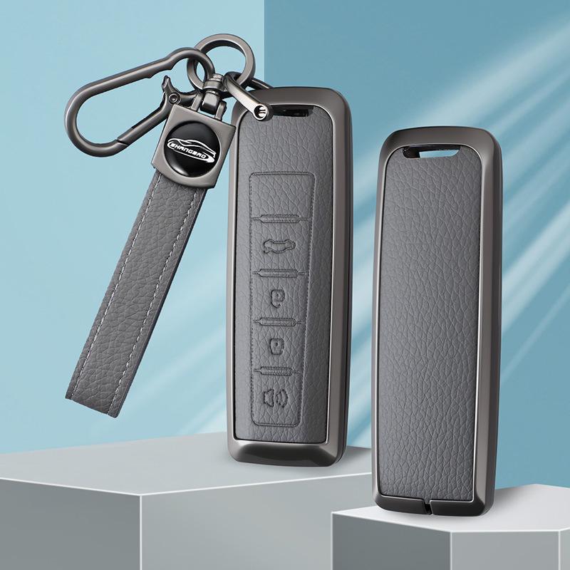 Compatible Car Key Case for Weipai Model B In Elephant Gray