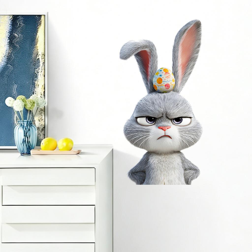 Cartoon Easter Wall Stickers Kids Bedroom Living Room Home Decoration