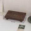 Wood Tray Pedestal Stand Wooden Vanity Hands Soap Scented Candle Storage Holder Tray Kitchen Seasoning Holder Home Decor
