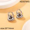 18K Gold Titanium Steel Heart Hoop Earrings for Women - Versatile Light Luxury Fashion