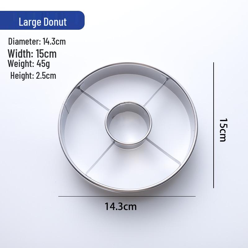 Multifunctional 430 Stainless Steel Mousse & Donut Mold Cake Baking Tool