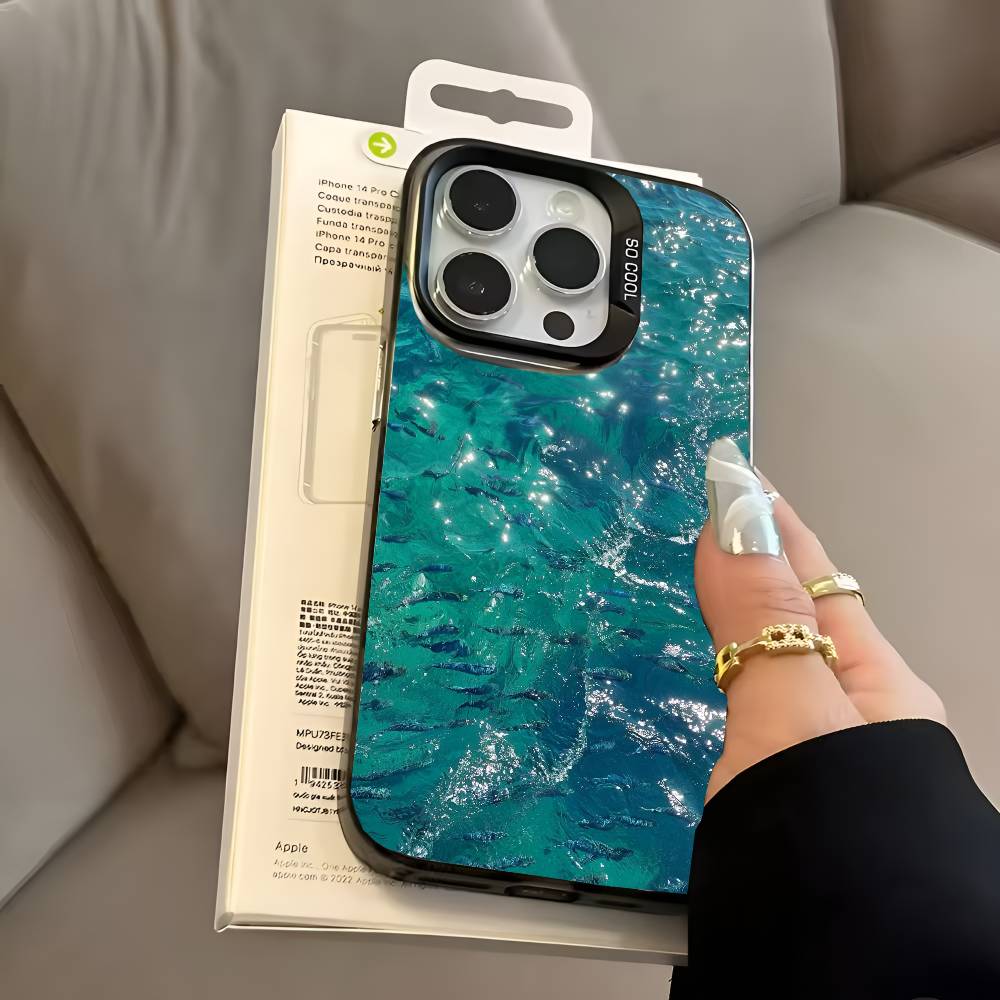 Waves phone case for iPhone 17 17Air 16 15 14 13 12 11 Pro Max Plus Colorful Silver