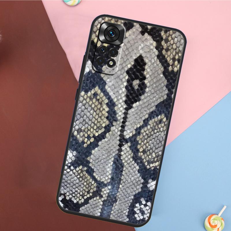 Snake Texture Cover For Xiaomi Redmi Note 14 13 12 9 10 11 Pro 9S 10S 11S 12S Redmi 14C 10C 12C 13C Case