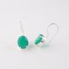Natural Green Onyx Gemstone 925 Sterling Silver Handmade Earrings 1.05" For Gift EE-173-20