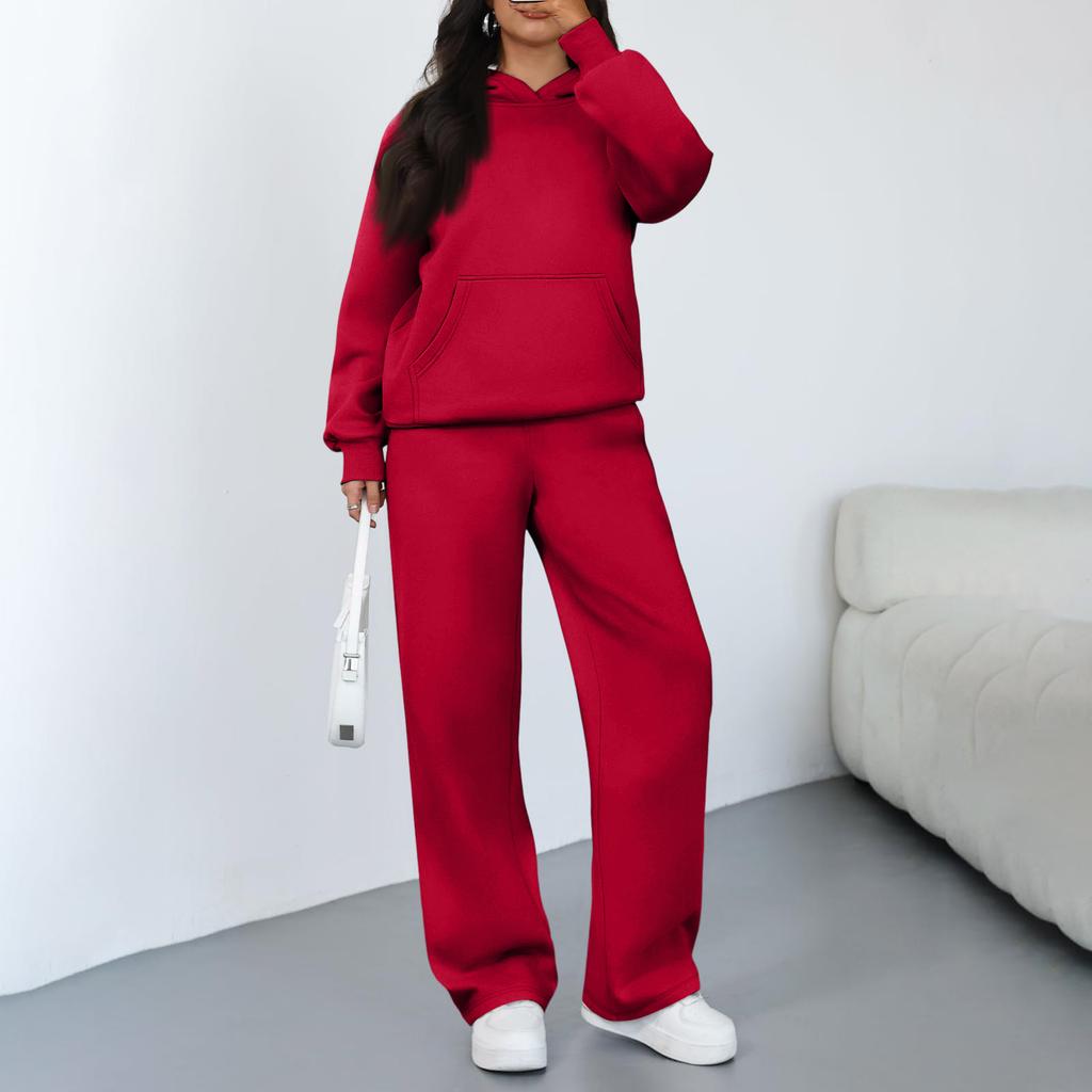 Damen Lässiger Warmer Hoodie Lässige Hose Wintersportanzug