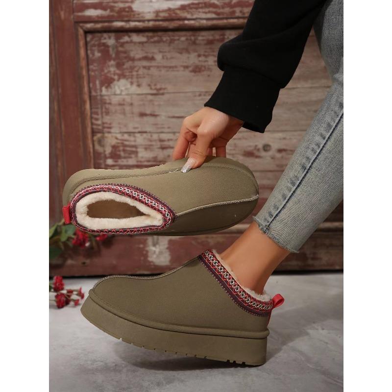 Plus Size Snow Boots for Women 2025 Winter New Fleece Women's Shoes Warm Boots Women