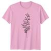 Minimalist Boho Style Botanical Foliage TShirt Line Art Nature Christmas