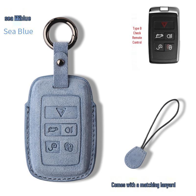 Nubuck Leather Key Case for Range Rover Models (Sport, Evoque, Defender, Discovery Sport, Velar, Freelander)