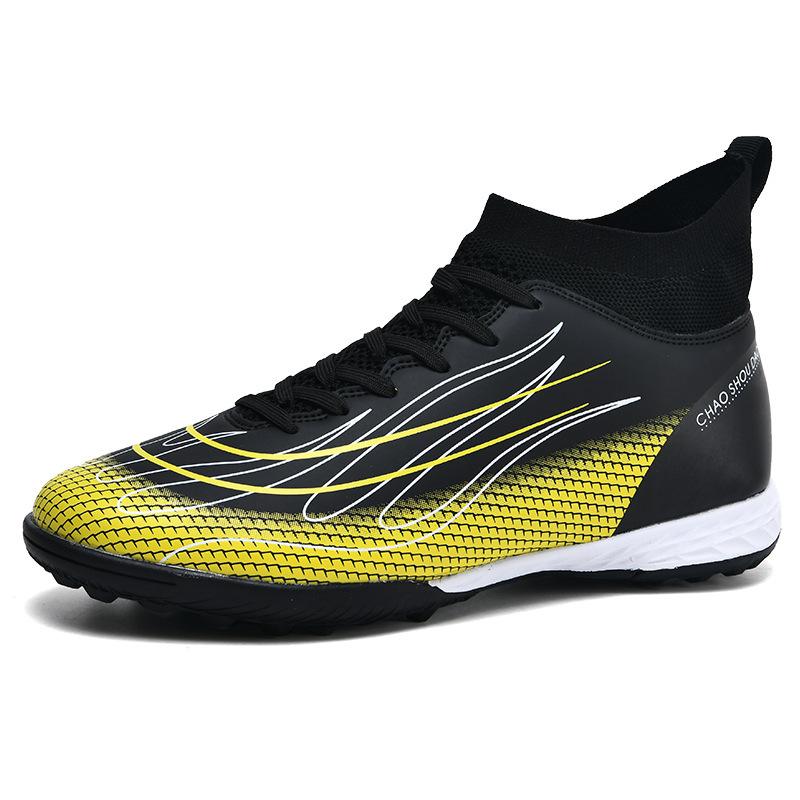 High-top football shoes with broken nails for adults, boys and girls, teenagers, artificial grass, indoor training shoes, sports shoes