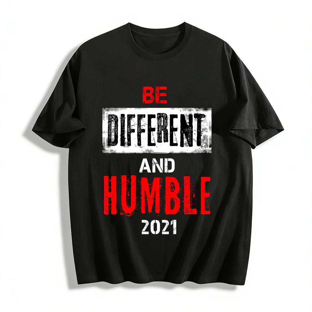 

2021BE DIFFERENT AND HUMBLET Pure cotton T-shirt XXS