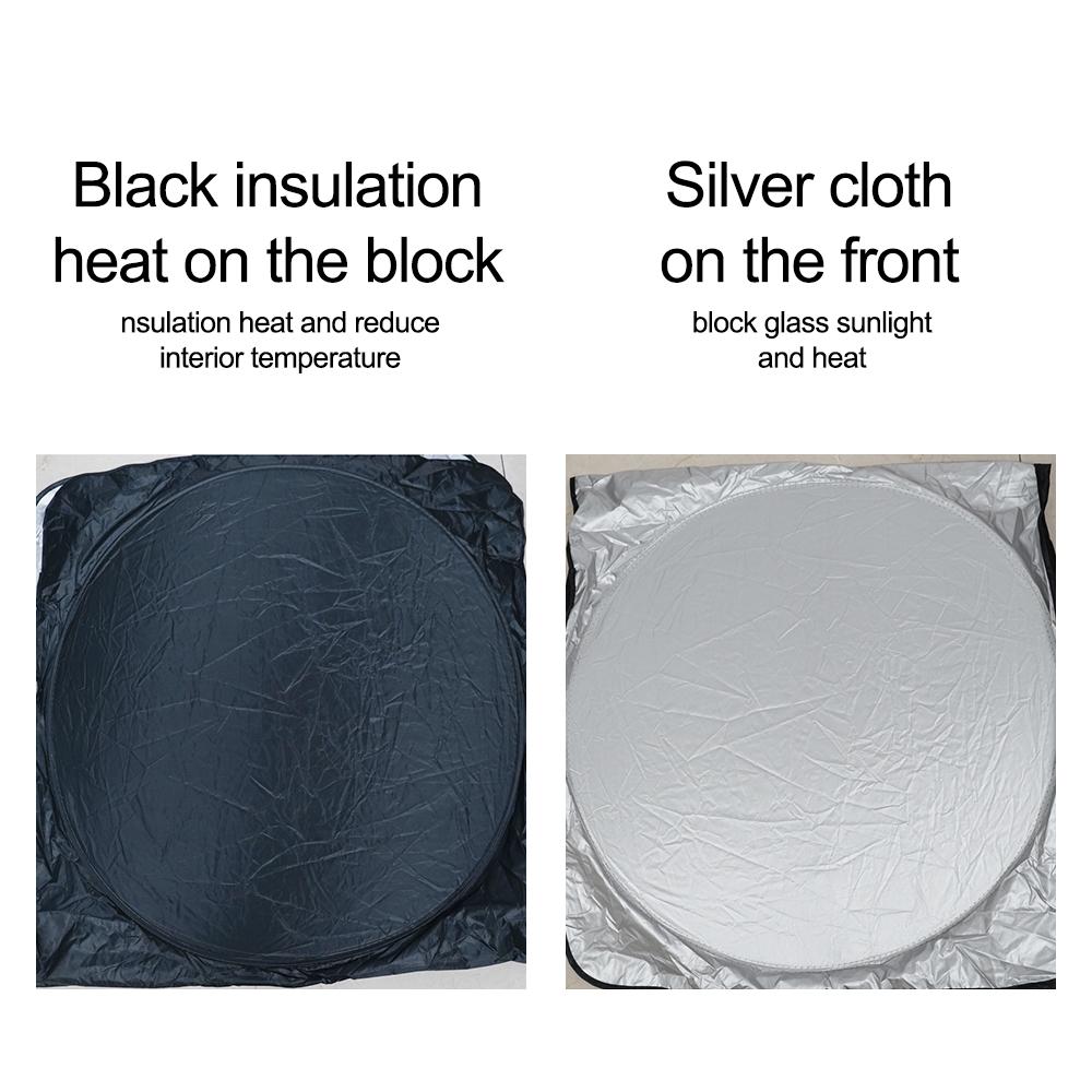 Foldable Car Window Sunshade Cover Car Front Windshield Sunscreen Visor with Storage Pouch UV Rays Protection