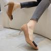 Fashion French Pointed Toe Rhinestone Heels Women's Fall New Shallow Slip-on Stiletto Plus-Size Professional Single Shoes