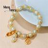 Natural Hetian Jade Ins Niche Design Peanut Bracelet Popular Elegant Fashion Jewelry Sexy Young Girls Best Selling Holiday Gifts