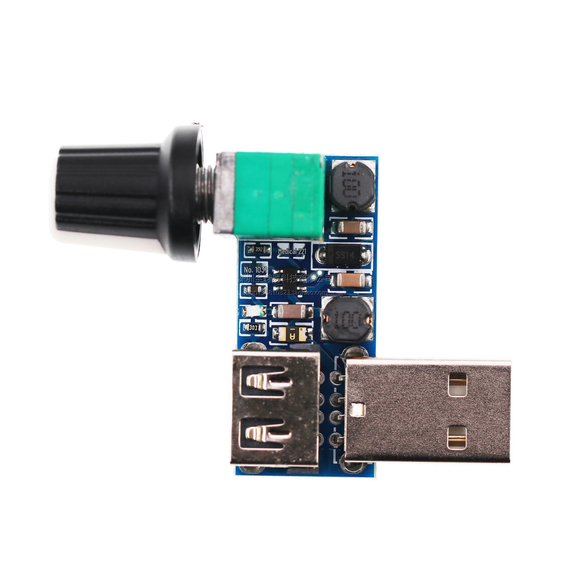 Silent Multi-Speed USB Fan Regulator for Adjustable Wind and Airflow Control
