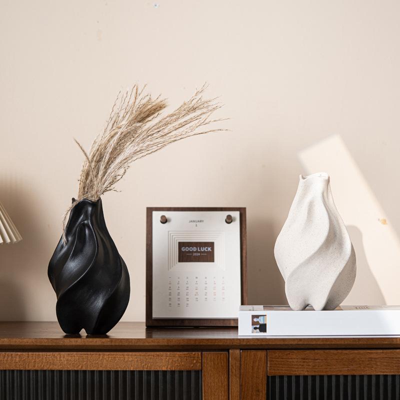Kreative Wassertropfen Dreh-Muster Keramikvase High-End Heim Desktop Einfaches Dekoratives Ornament