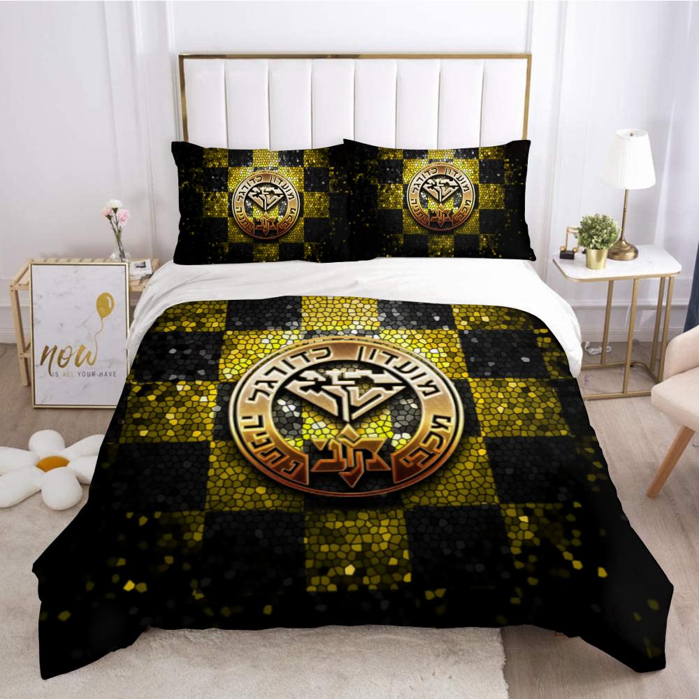 3D Printed Macabi Netanya Beding Set Soft Duvet Cover Bedrom Warm Comforter Single Twin King Sized Dimensions Comfortable Quilt Cover Home Textile