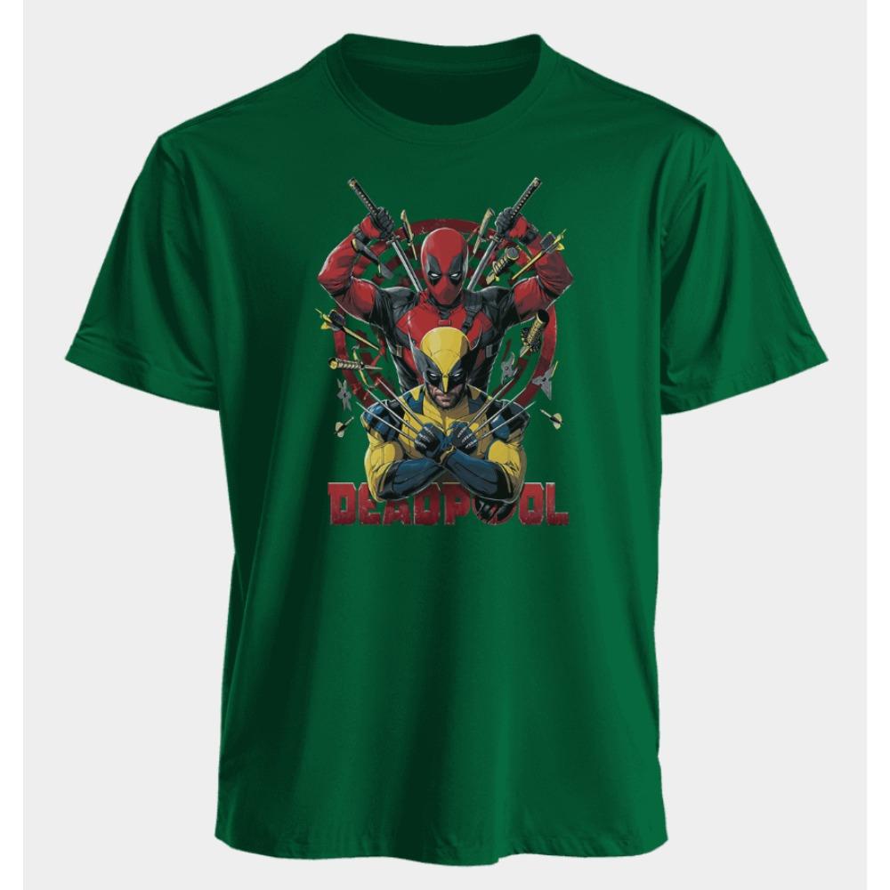 Men's and Women's T-shirts Deadpool Wolverine Summer American Spring and Autumn Basic Sporty Punk Oversized Short-sleeved