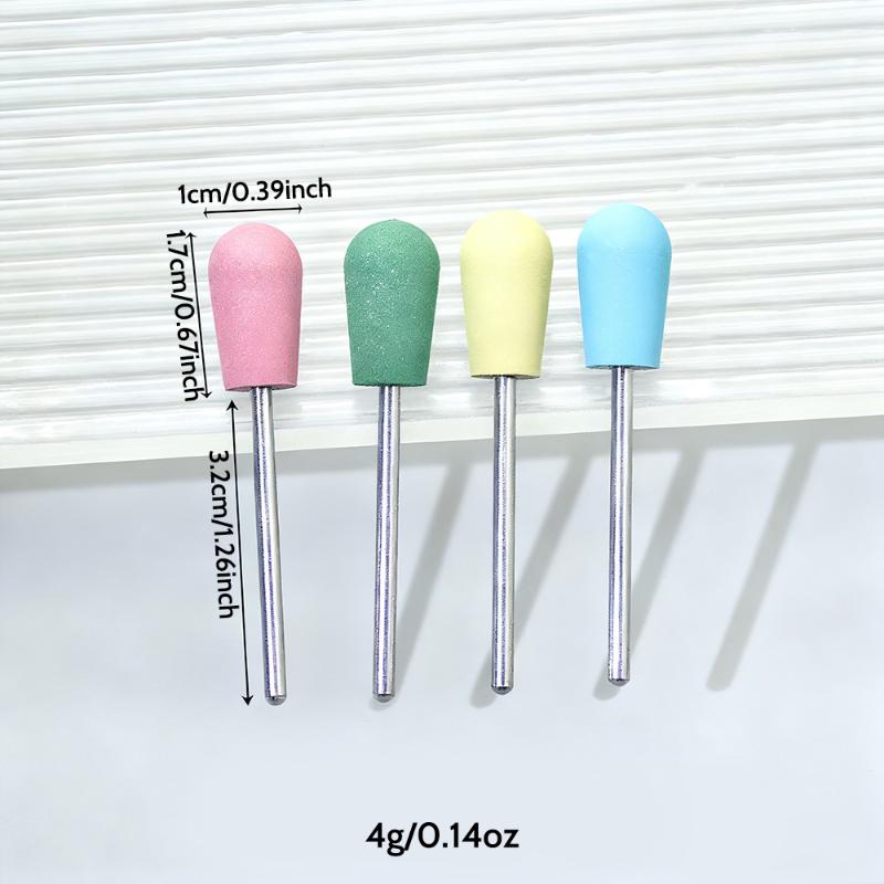 Nail Art Silicone Grinding Head Safe And Fast Sanding Polishing Nail Drill Bit Electric Grinder Rotary Burr Head Cuticle