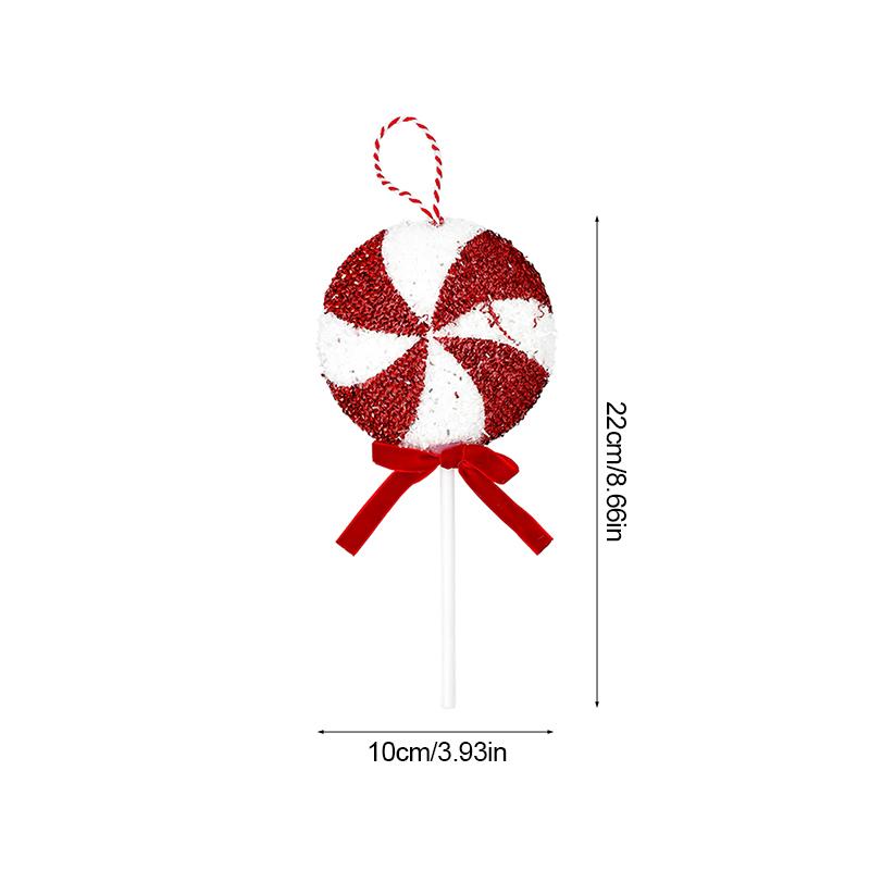 Large Christmas Candy Canes Ornament Xmas Tree Hanging Red White Lollipop Pendants 2025 Navidad Home Decoration New Year Gift