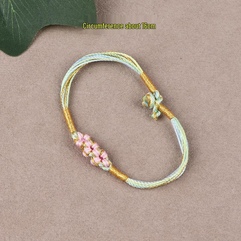 Ethnic Style Five-Color Handmade Dragon Boat Festival Bracelet – Versatile Couple Gift with Colorful Zongzi Charm