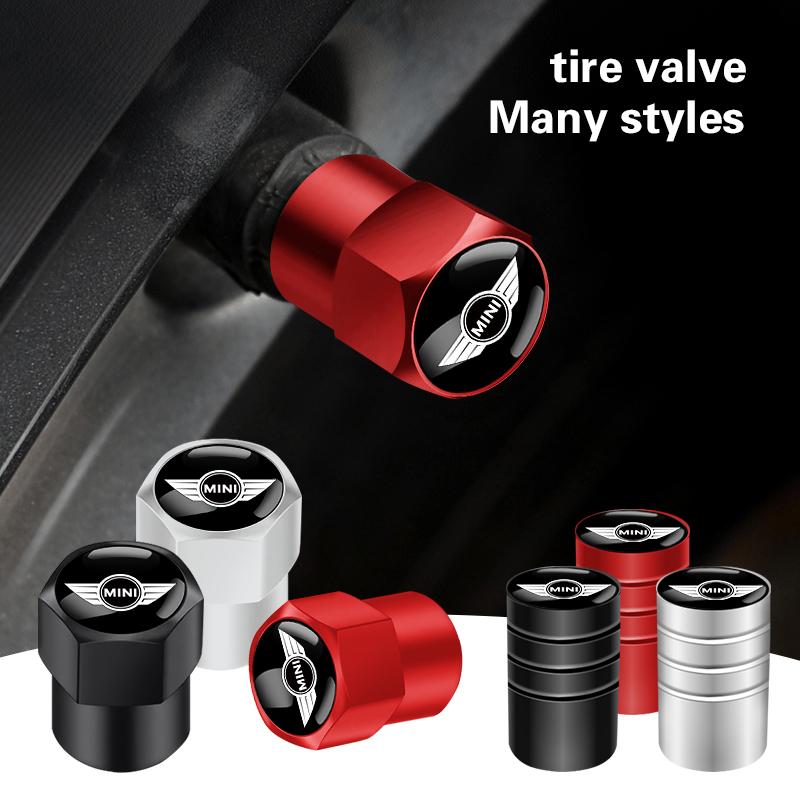 4Pcs Car Tire Valve Cover Aluminum Alloy Car Wheel Tire Valve Caps For MINI One Cooper R56 JCW Countryman Clubman Cabrio Paceman